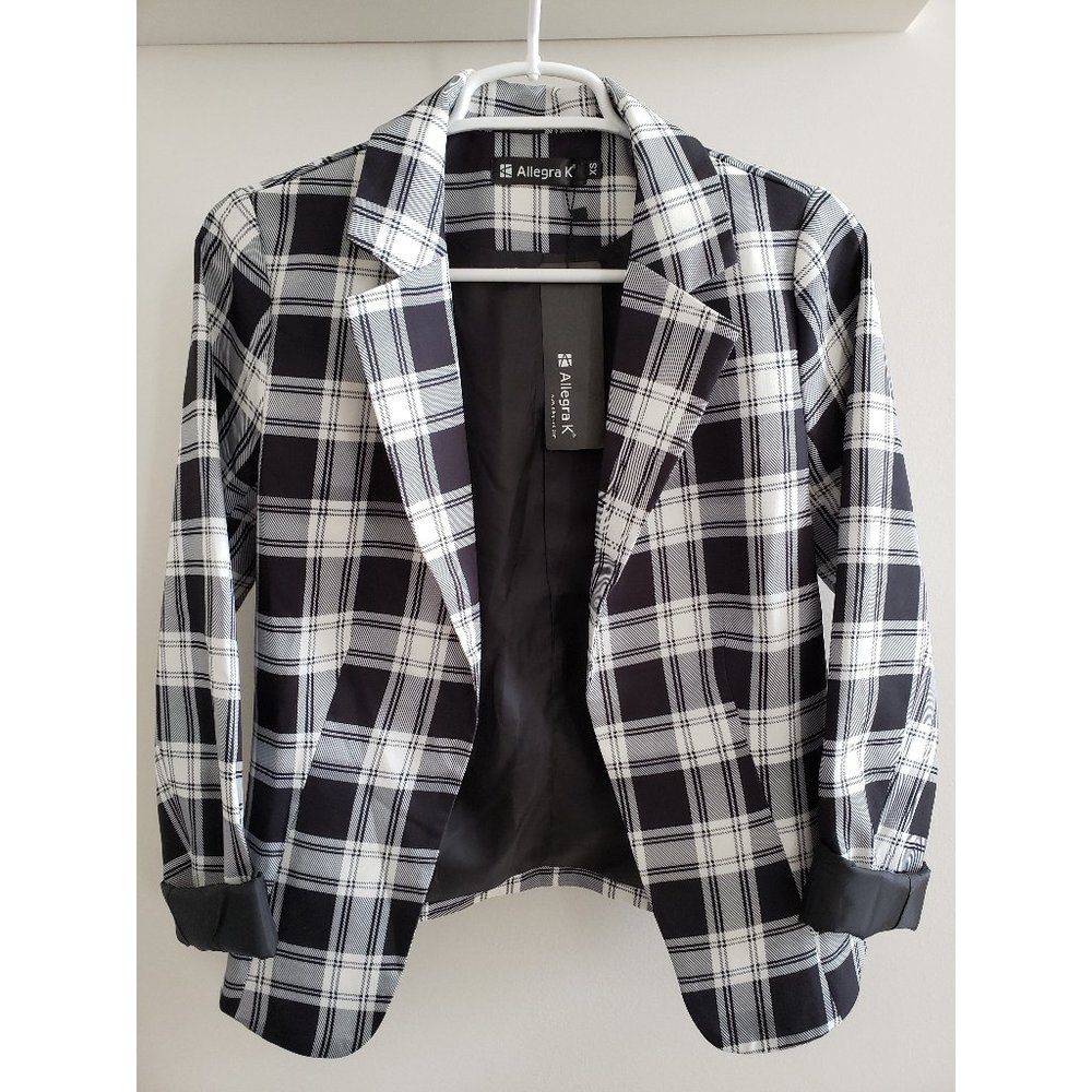 XS Plaid Blazer